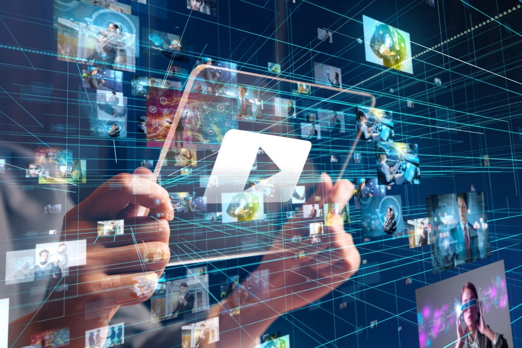 streaming concept screens of content